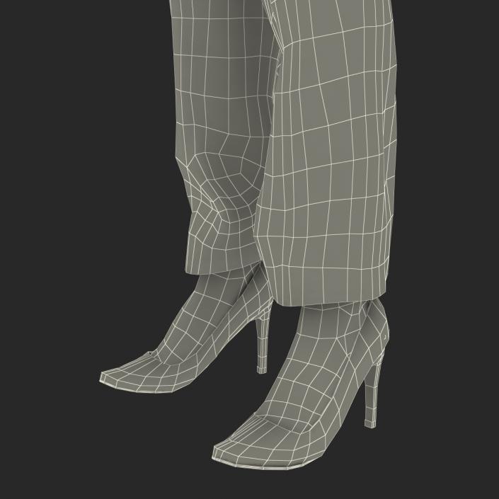 3D Business Woman African American Rigged model