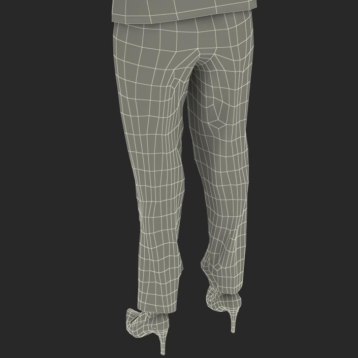 3D Business Woman African American Rigged model