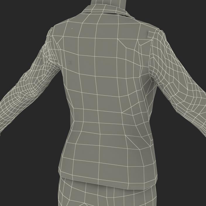 3D Business Woman African American Rigged model