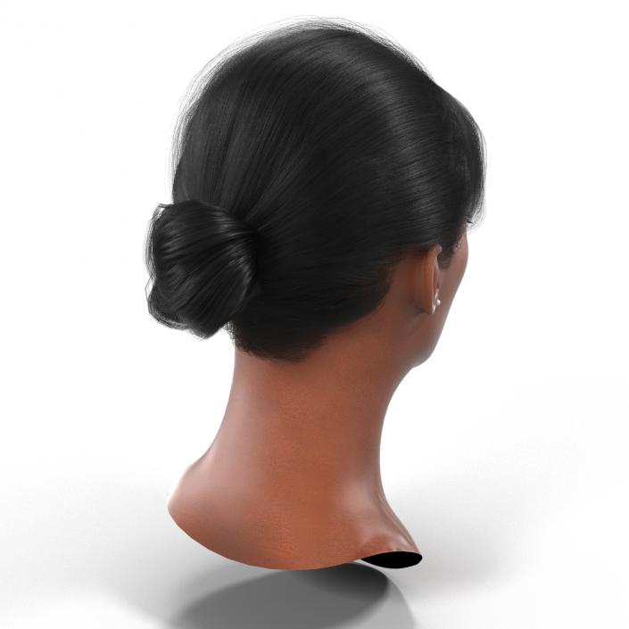 African American Woman Head 3D