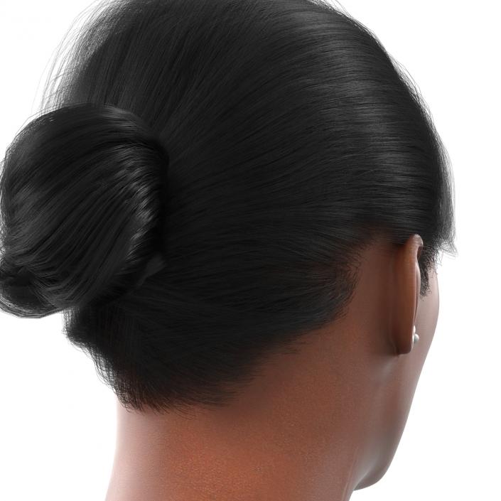 African American Woman Head 3D