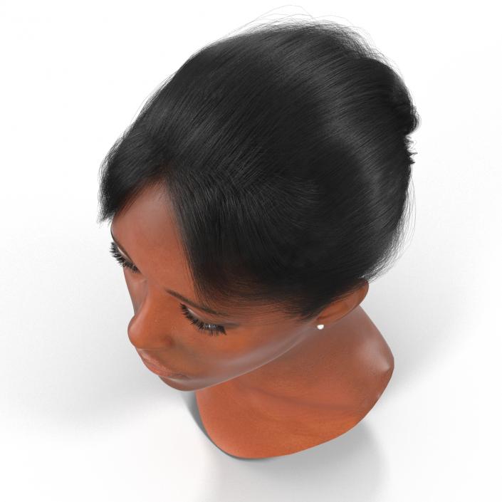 African American Woman Head 3D