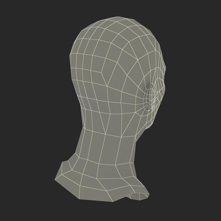 African American Woman Head 3D