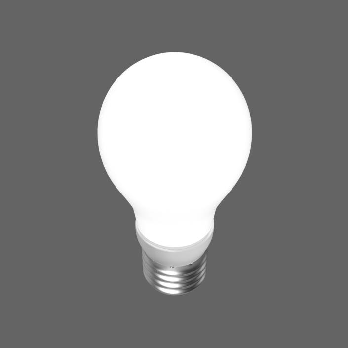 3D Energy Saving Light Bulb 2 Illuminated model