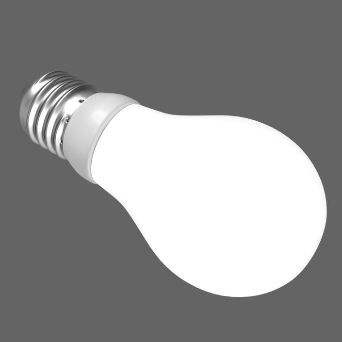 3D Energy Saving Light Bulb 2 Illuminated model