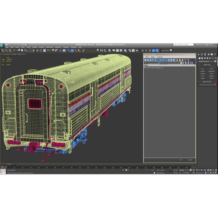 Railroad Amtrak Baggage Car 2 3D model