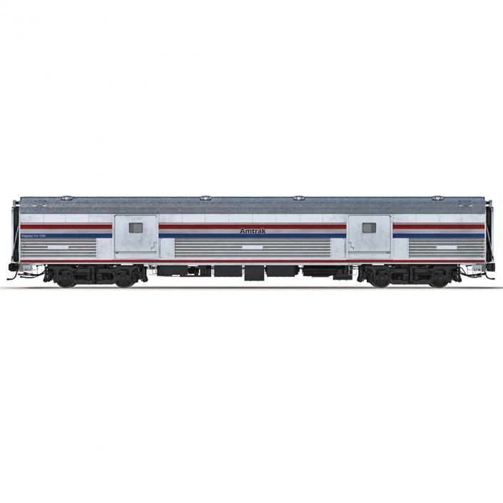 Railroad Amtrak Baggage Car 2 3D model