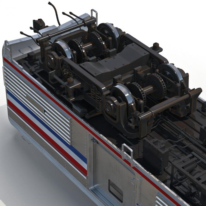 Railroad Amtrak Baggage Car 2 3D model