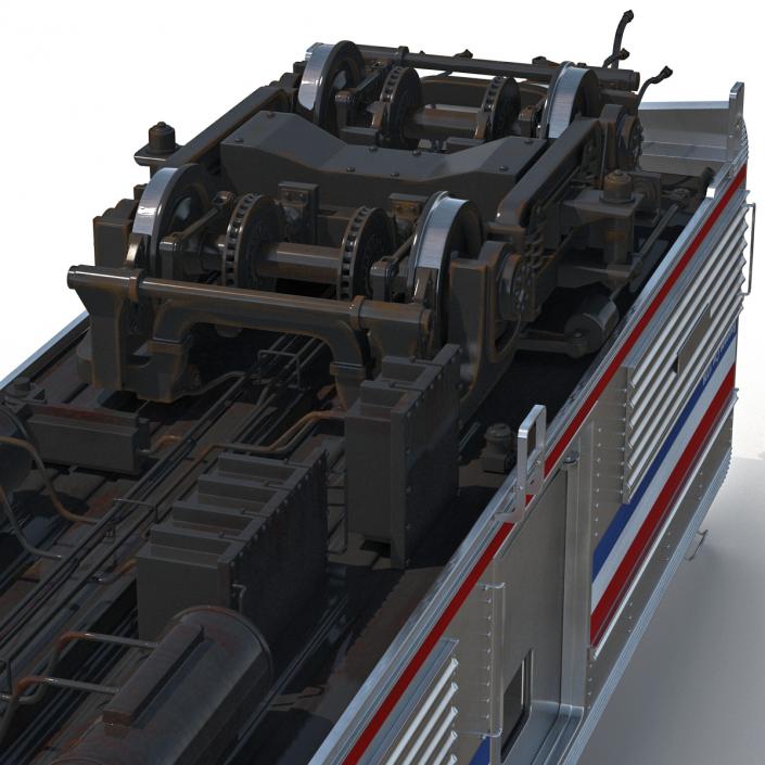 Railroad Amtrak Baggage Car 2 3D model