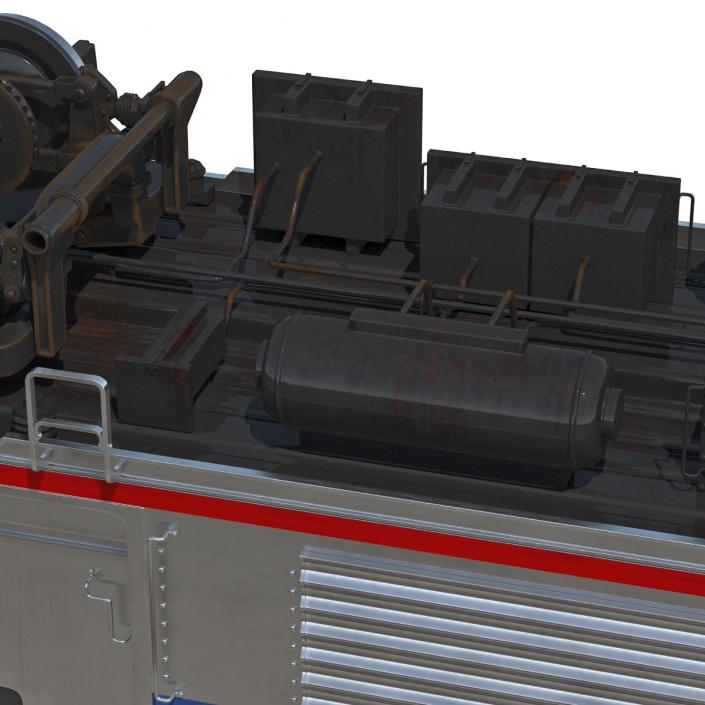 Railroad Amtrak Baggage Car 2 3D model