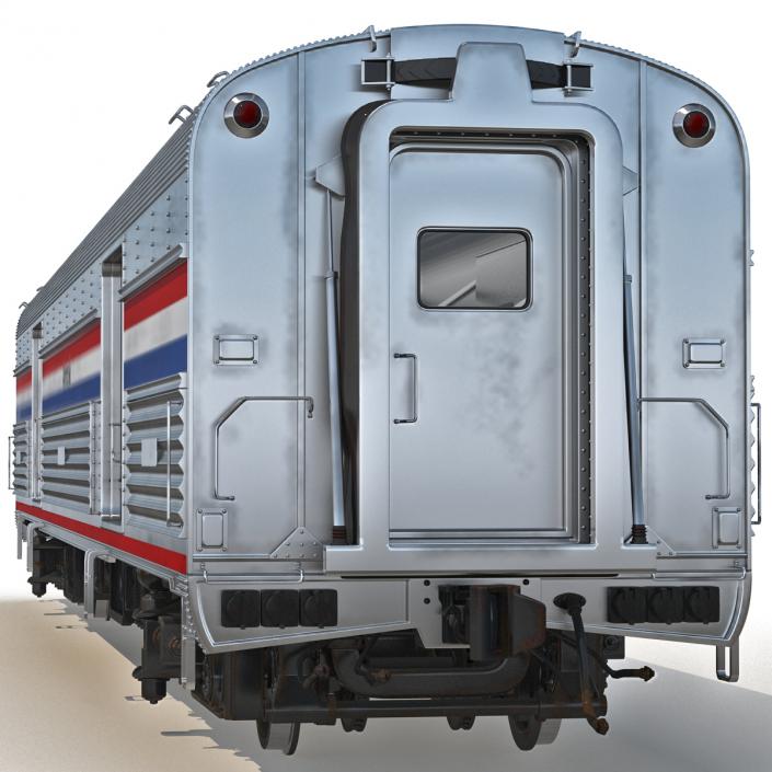 Railroad Amtrak Baggage Car 2 3D model