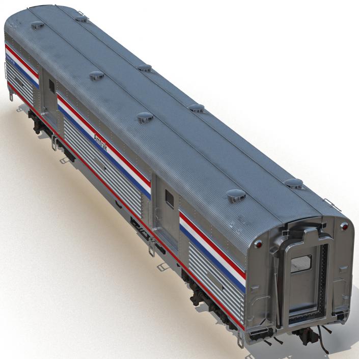 Railroad Amtrak Baggage Car 2 3D model