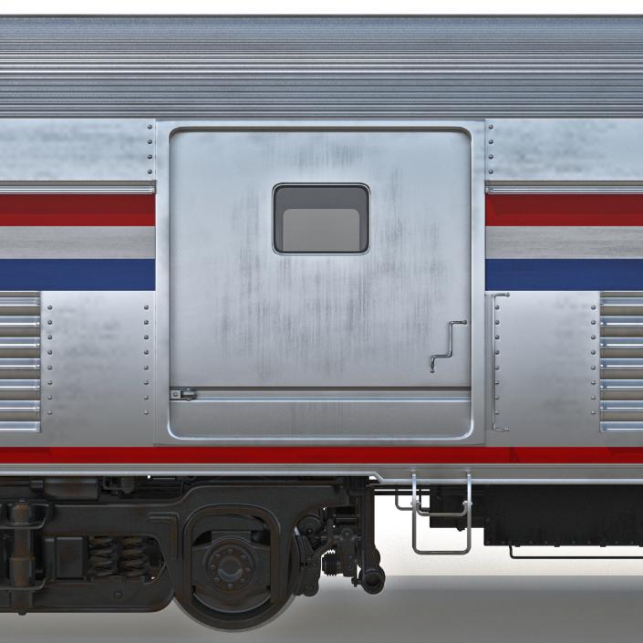 Railroad Amtrak Baggage Car 2 3D model