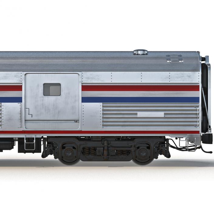 Railroad Amtrak Baggage Car 2 3D model