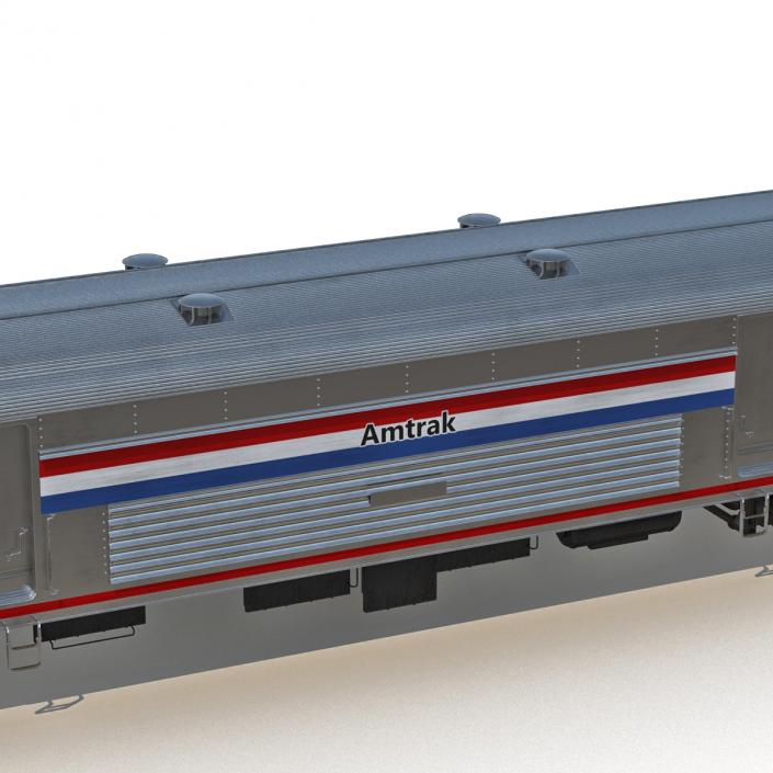 Railroad Amtrak Baggage Car 2 3D model