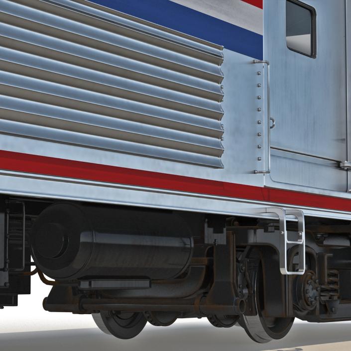 Railroad Amtrak Baggage Car 2 3D model