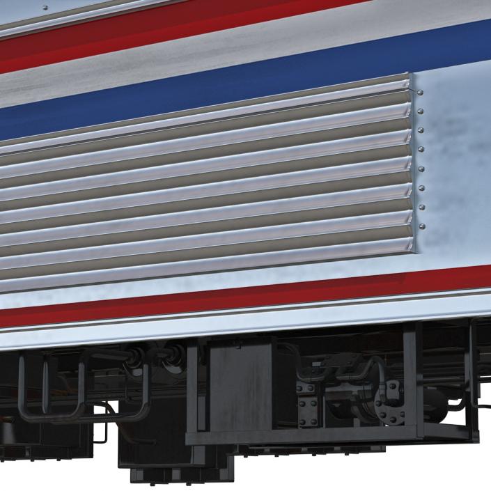 Railroad Amtrak Baggage Car 2 3D model