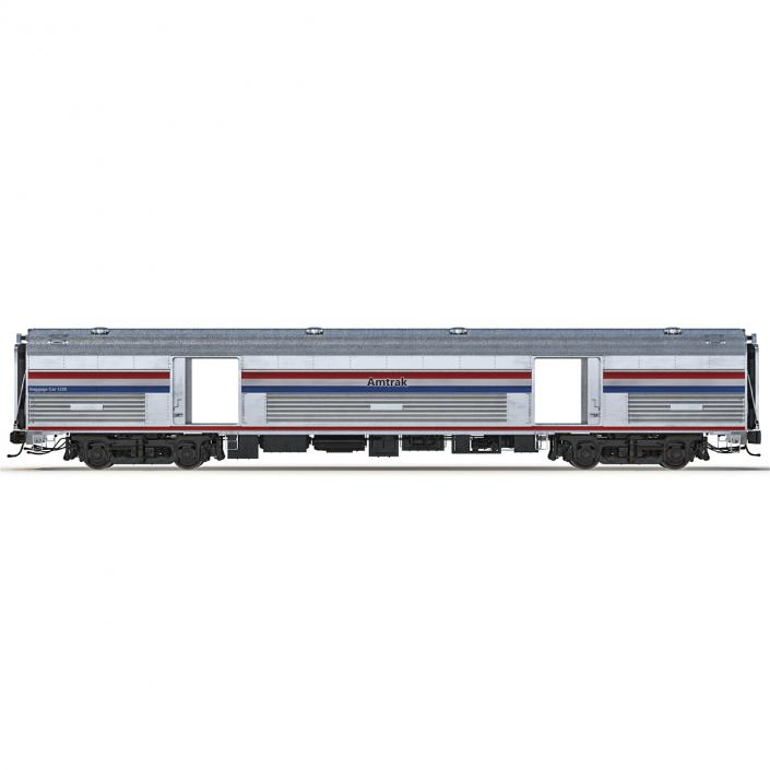 Railroad Amtrak Baggage Car 2 3D model