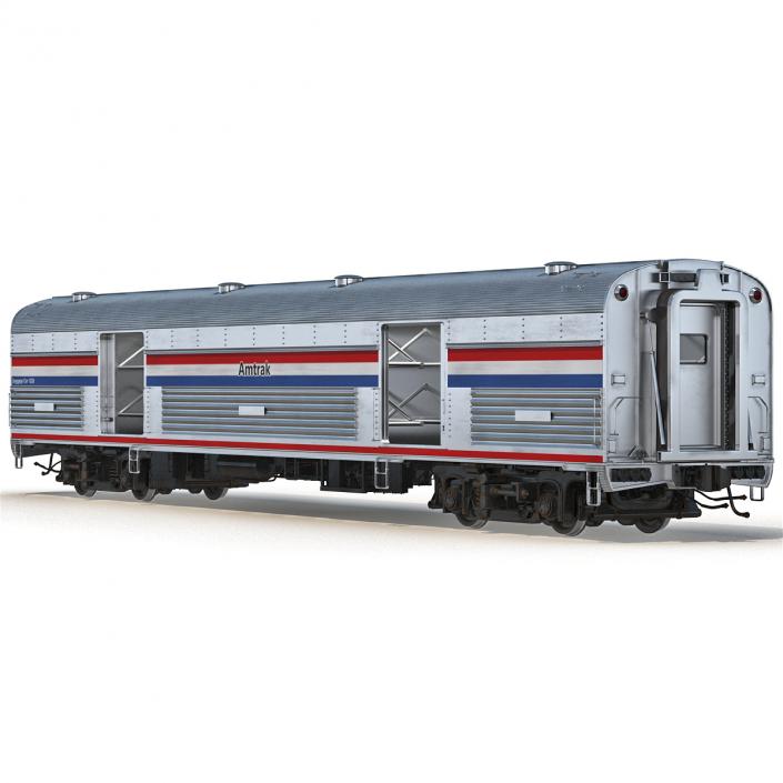 Railroad Amtrak Baggage Car 2 3D model