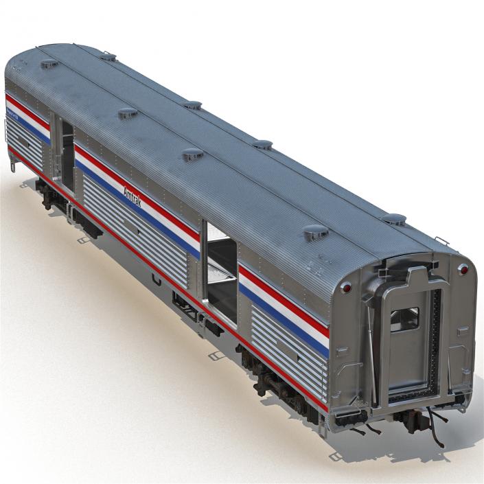 Railroad Amtrak Baggage Car 2 3D model