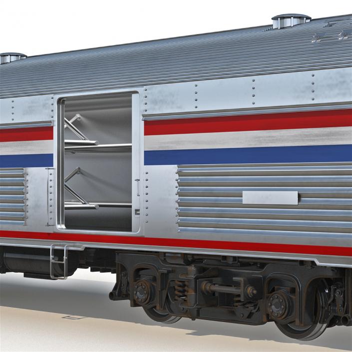 Railroad Amtrak Baggage Car 2 3D model