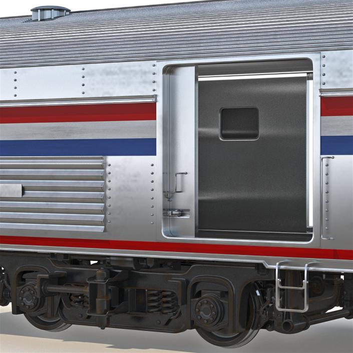 Railroad Amtrak Baggage Car 2 3D model