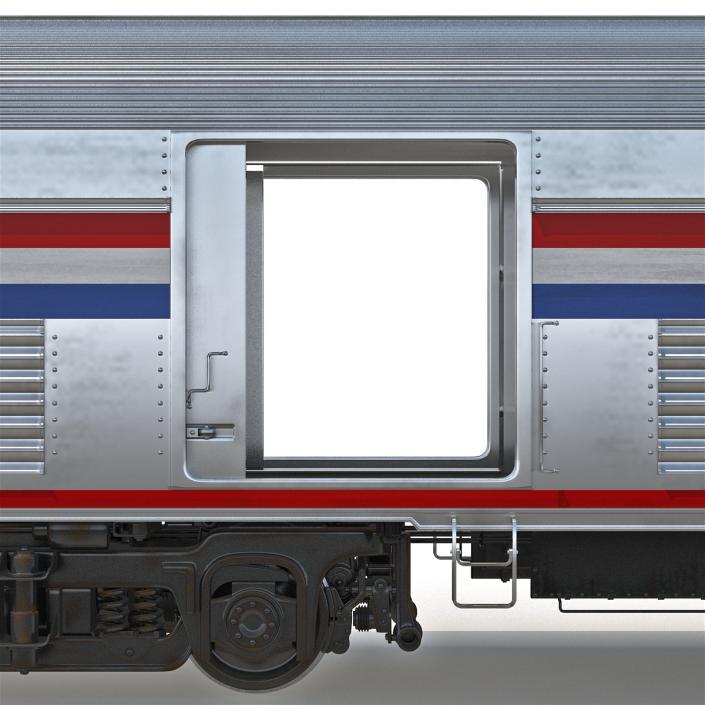 Railroad Amtrak Baggage Car 2 3D model