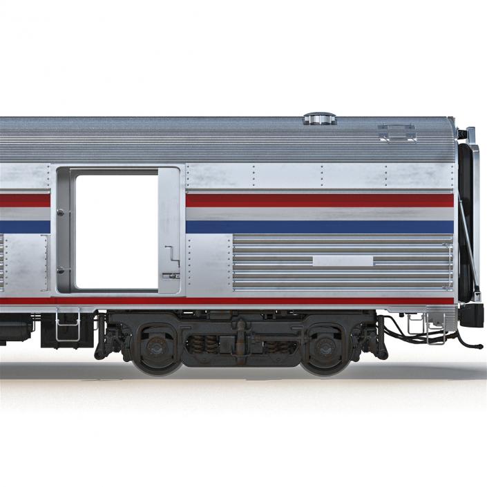 Railroad Amtrak Baggage Car 2 3D model