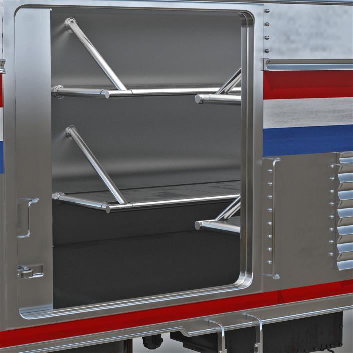 Railroad Amtrak Baggage Car 2 3D model