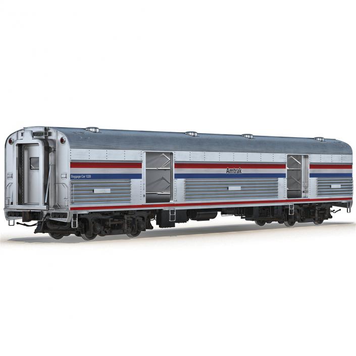 Railroad Amtrak Baggage Car 2 3D model