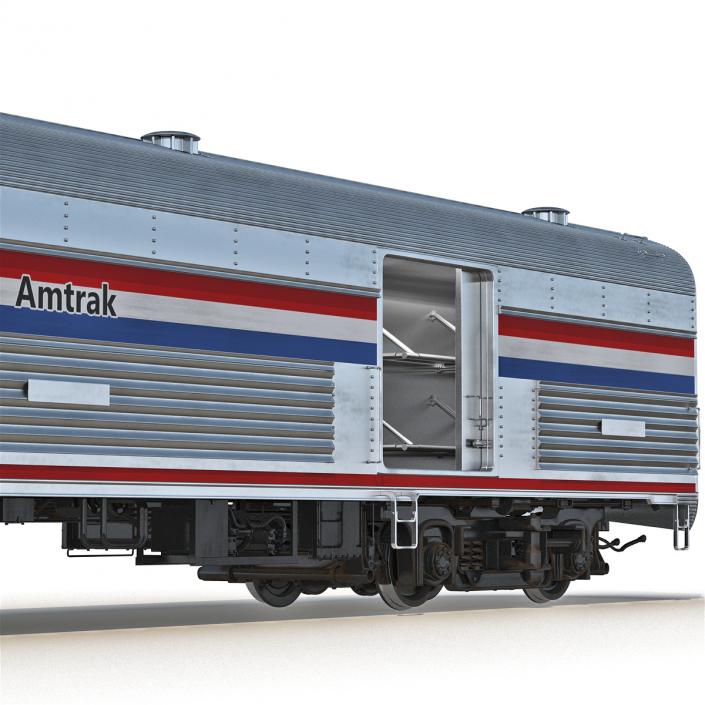 Railroad Amtrak Baggage Car 2 3D model