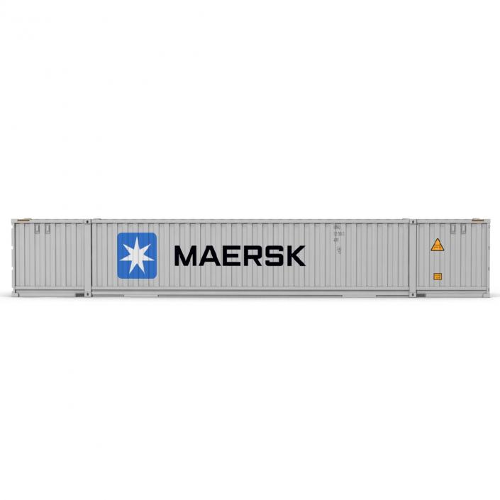 53 ft Shipping ISO Container White 3D model