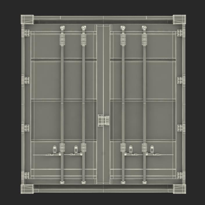 53 ft Shipping ISO Container White 3D model