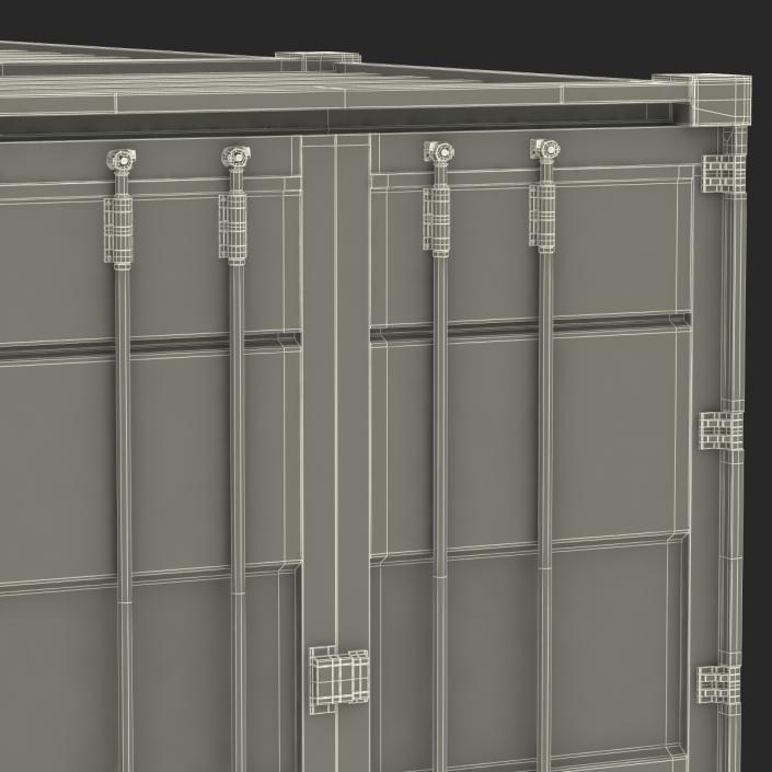 53 ft Shipping ISO Container White 3D model