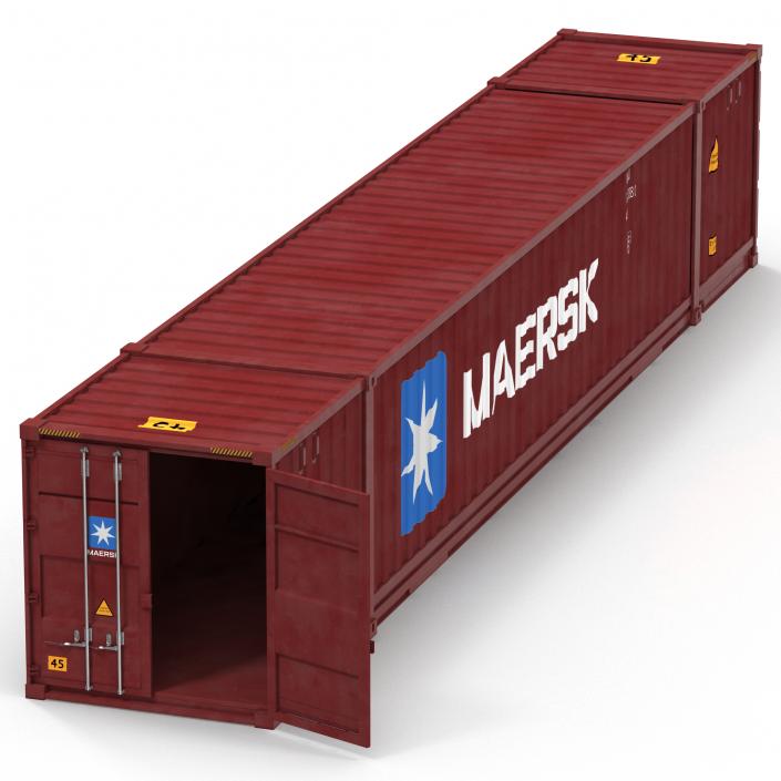 53 ft Shipping ISO Container Red 3D