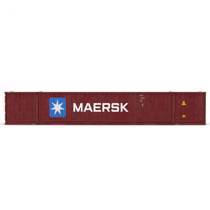 53 ft Shipping ISO Container Red 3D