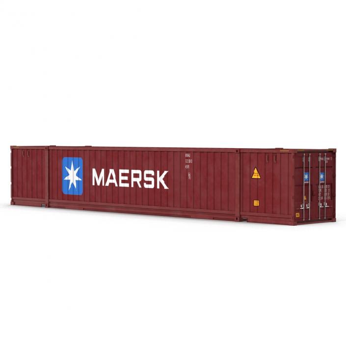 53 ft Shipping ISO Container Red 3D