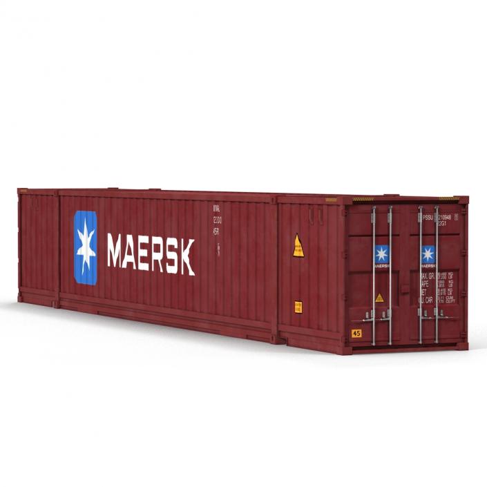 53 ft Shipping ISO Container Red 3D