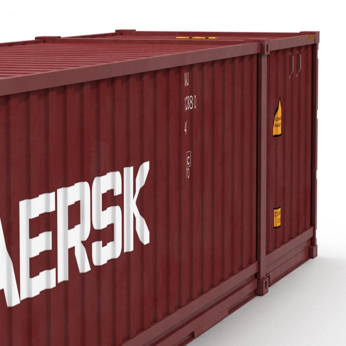 53 ft Shipping ISO Container Red 3D