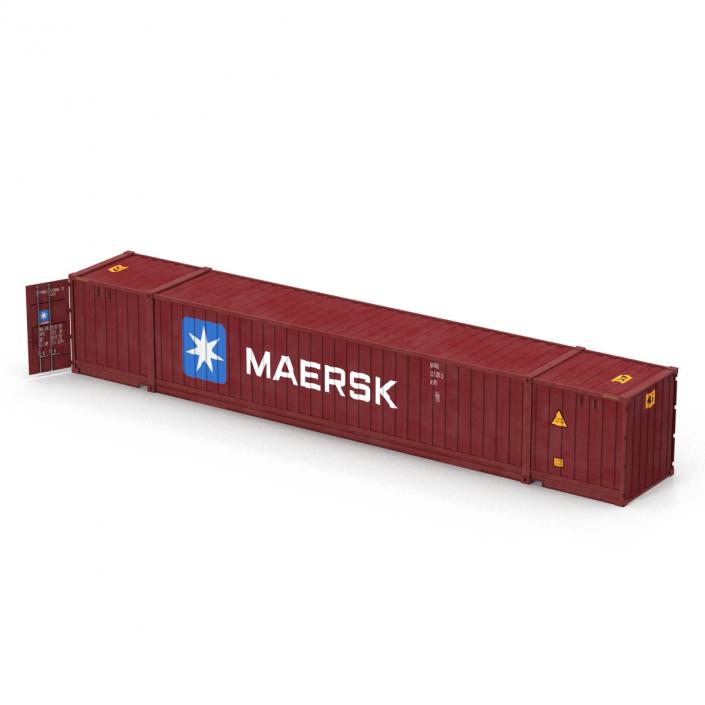 53 ft Shipping ISO Container Red 3D