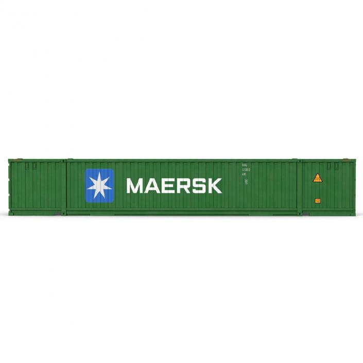 53 ft Shipping ISO Container Green 3D model