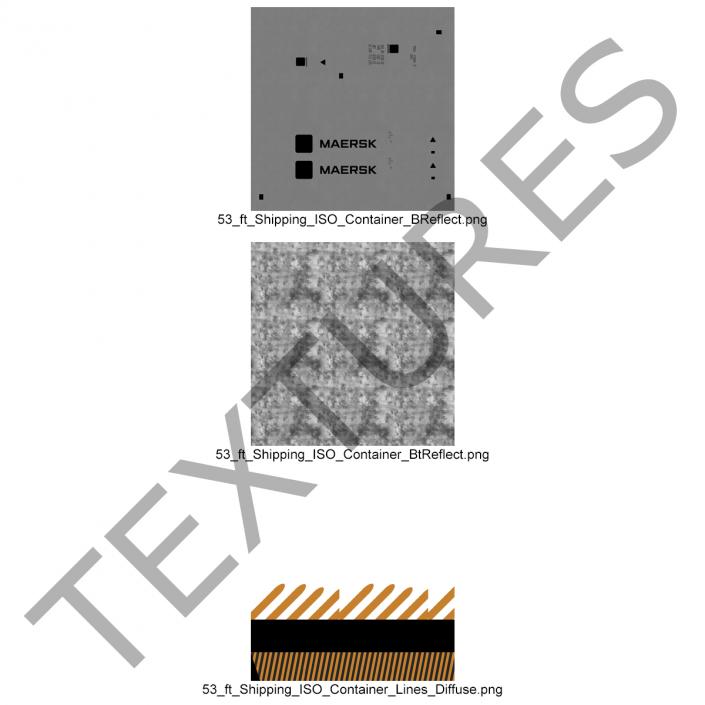 3D 53 ft Shipping ISO Container Blue model