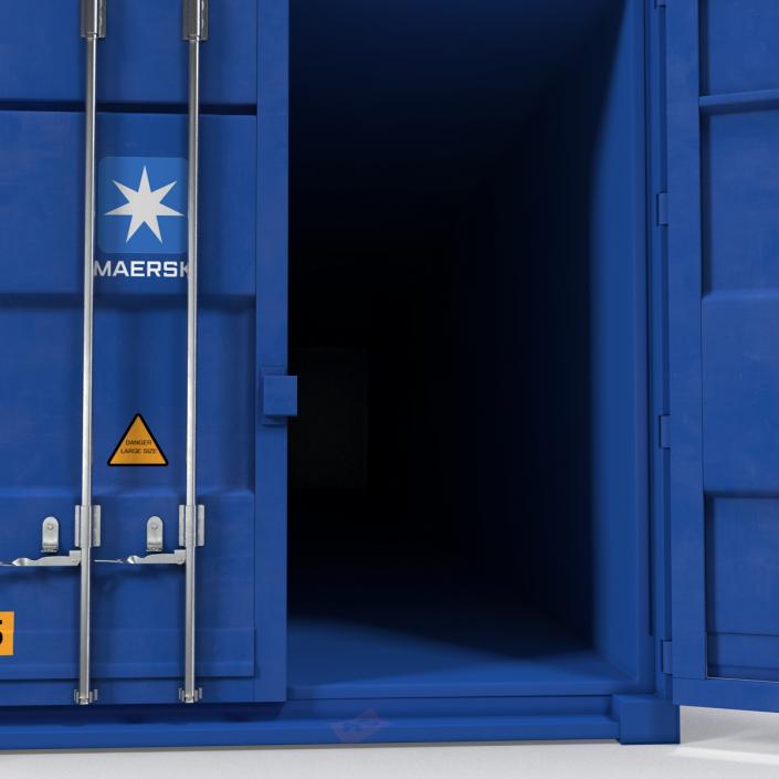 3D 53 ft Shipping ISO Container Blue model