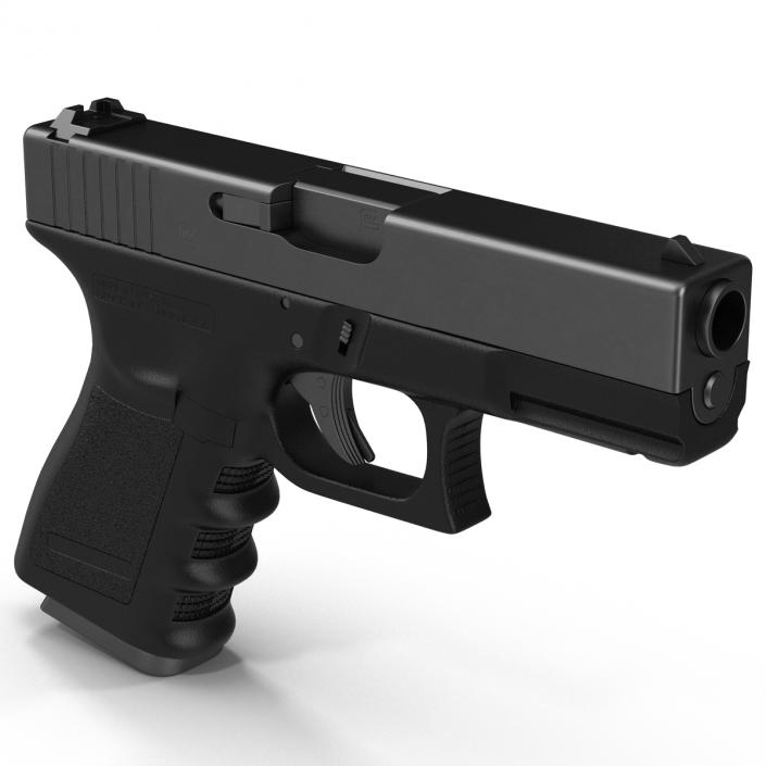 Compact Pistol Glock 19 Black 3D model