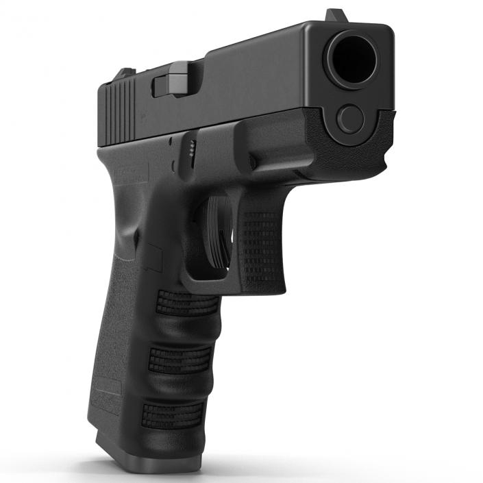 Compact Pistol Glock 19 Black 3D model