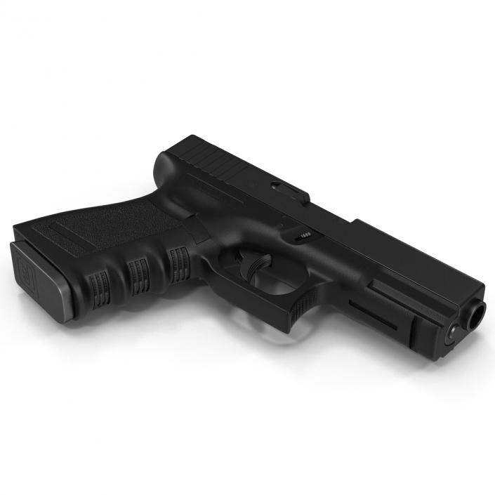 Compact Pistol Glock 19 Black 3D model