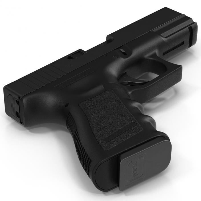 Compact Pistol Glock 19 Black 3D model