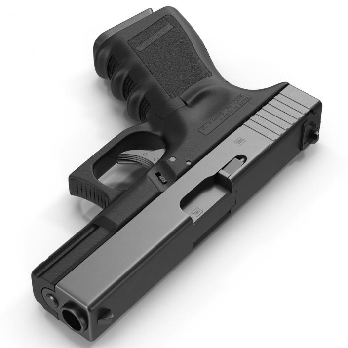 Compact Pistol Glock 19 Black 3D model