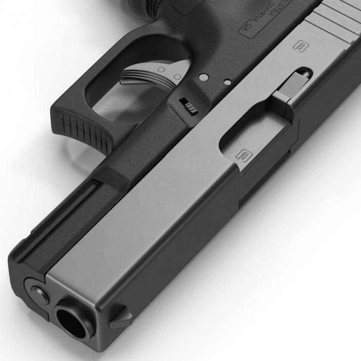 Compact Pistol Glock 19 Black 3D model