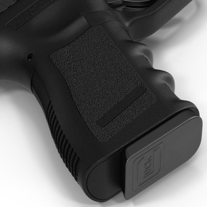 Compact Pistol Glock 19 Black 3D model